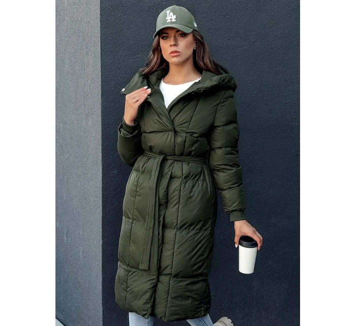 Dámský prošívaný kabát zelený Dstreet model 21978739 - FashionStreet Dámský prošívaný kabát zelený Dstreet model 21978739 - FashionStreet