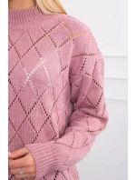 Poloviční rolák s diamantovým vzorem tmavě růžový Poloviční rolák s diamantovým vzorem tmavě růžový