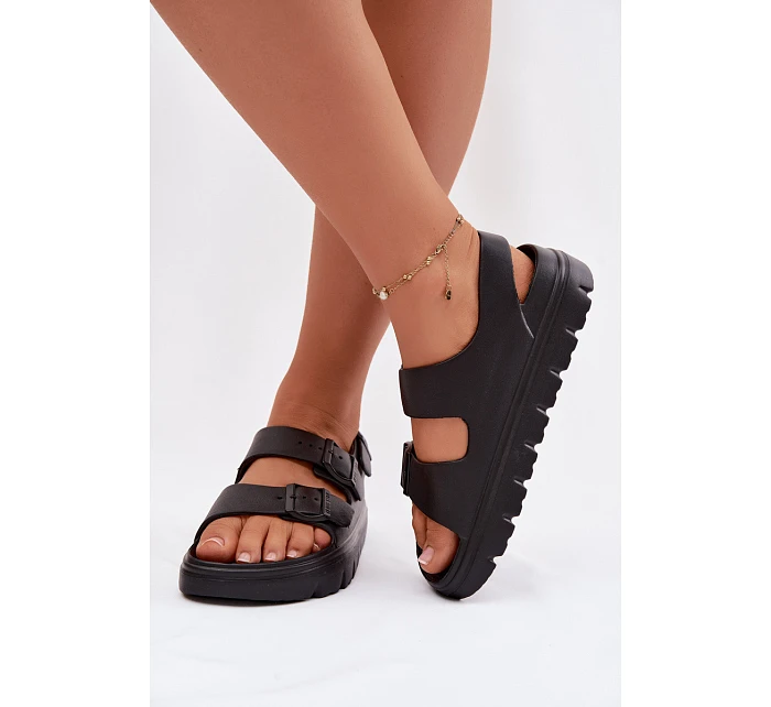 Dámské pěnové sandály na platformě Big Star TT274A031 Černé Dámské pěnové sandály na platformě Big Star TT274A031 Černé