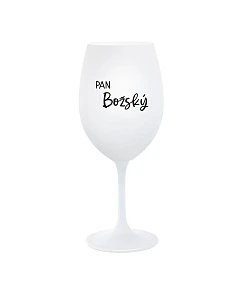 PAN BOŽSKÝ  - bílá  sklenice na víno 350 ml