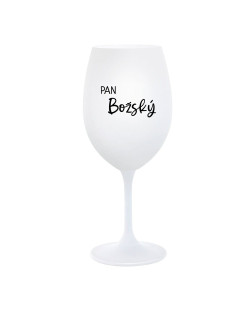 PAN BOŽSKÝ  - bílá  sklenice na víno 350 ml