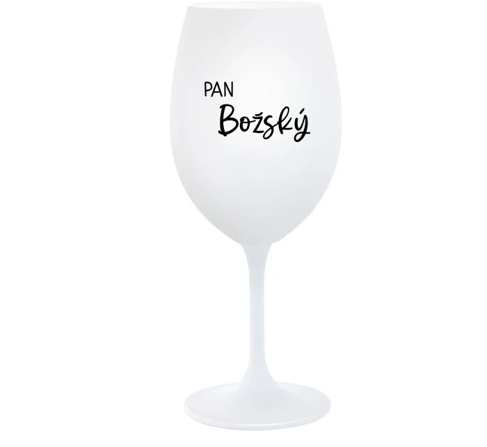 PAN BOŽSKÝ - bílá sklenice na víno 350 ml PAN BOŽSKÝ - bílá sklenice na víno 350 ml