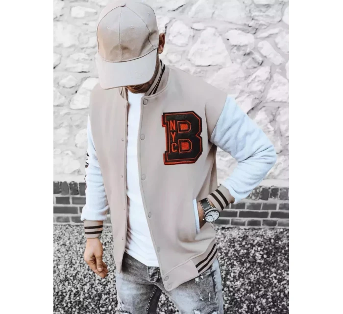 Pánská mikina na zip v barvě ecru Dstreet model 21966747 - FashionStreet