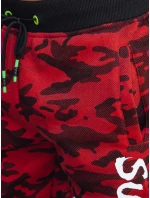 Pánské tepláky s potiskem moro červené model 21980066 - Dstreet