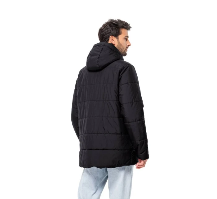 Jack Wolfskin pánská přechodná bunda DEUTZER LONG JKT M black prodyšná tkanina black (1207451_6000) pánské