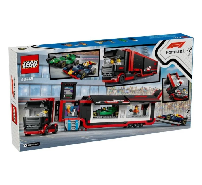 LEGO CITY 60445 F1 Truck s vozy RB20 a AMR24 F1