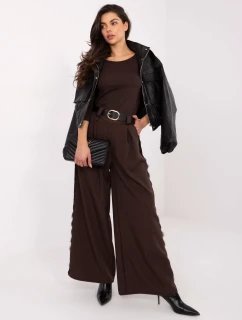 Spodnie MI SP model 21724557 ciemny brązowy - FPrice