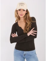 Bluzka WT BZ model 21859100 ciemny brązowy - FPrice Bluzka WT BZ model 21859100 ciemny brązowy - FPrice