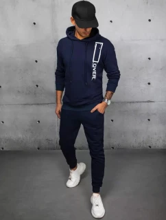 Pánské tmavě modré tepláky FashionStreet AX0682