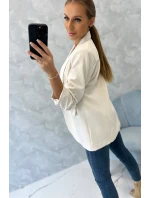 Sako s klopami elegantní světle béžové Sako s klopami elegantní světle béžové