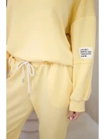 Komplet teplákové + kalhoty máslová látka žlutý Komplet teplákové + kalhoty máslová látka žlutý
