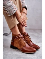 Dámské kožené kozačky Maciejka 5743A-29 Hněde