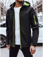 Pánská softshellová bunda s kapucí černá FashionStreet TX4473