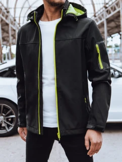 Pánská softshellová bunda s kapucí černá FashionStreet TX4473