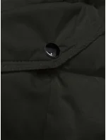 Péřová dámská zimní bunda v army barvě (2M-007)