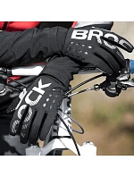 Zateplené cyklistické rukavice Rockbros, dlouhé, velikost: M - černo-šedé