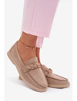 Dámské mokasíny béžové s přezkou Belinae Dámské mokasíny béžové s přezkou Belinae
