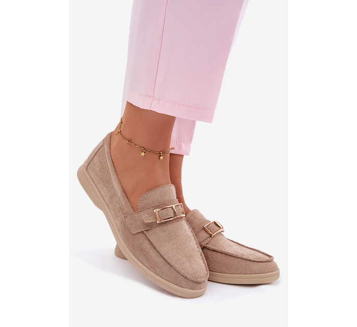 Dámské mokasíny béžové s přezkou Belinae Dámské mokasíny béžové s přezkou Belinae