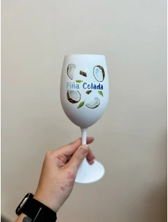 PIÑA COLADA - bílá sklenice na víno 350 ml