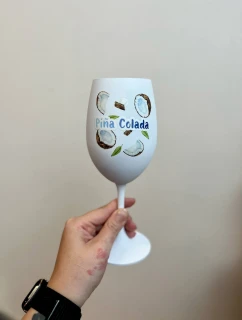 PIÑA COLADA - bílá sklenice na víno 350 ml