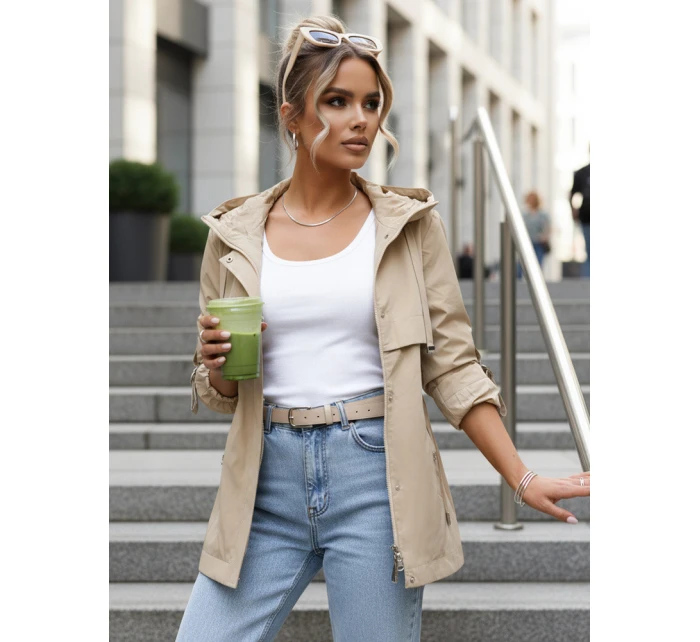 Parka damska przejściowa z kapturem  model 22025141 - FashionStreet