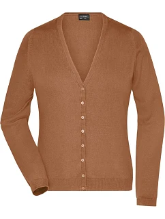 Daiber JN 660 Dámský pletený cardigan s výstřihem do V 02.0660 camel