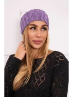 Paris fleecová čepice K212 bílá+fialová
