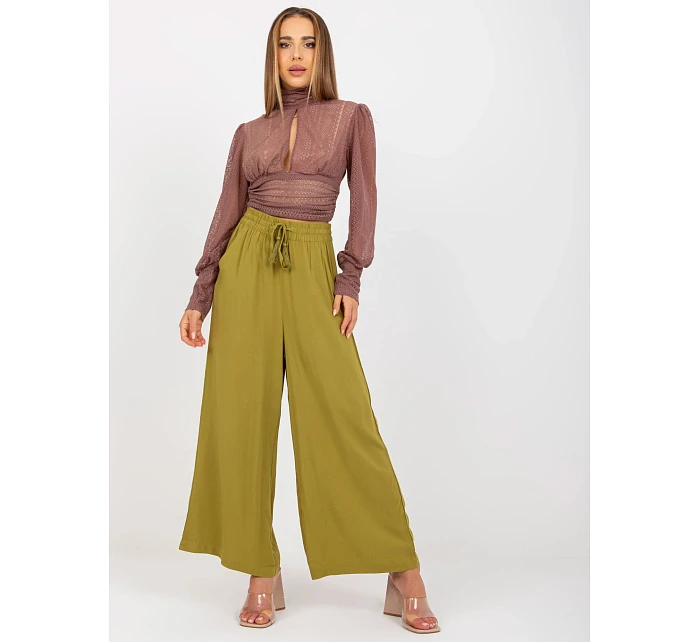 Kalhoty model 22066999 olivově zelená - FPrice