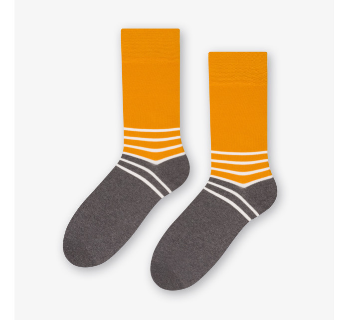 Dvoubarevné ponožky 078-172 Mustard - Více