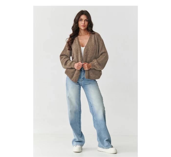 Svetr na zapínání  model 217365 Makadamia