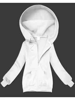 Bílá dámská rozepínací mikina s kapucí S'West (B-12#)