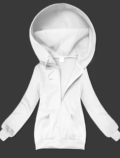 Bílá dámská rozepínací mikina s kapucí S'West (B-12#)