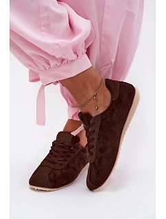 Dámské tenisky z eko semiše nízké čokoládové Melvelin