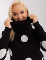 Černý pletený svetr s rolákem