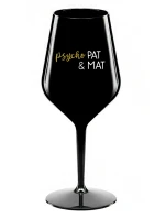 PSYCHO PAT&MAT - černá nerozbitná sklenice na víno 470 ml PSYCHO PAT&MAT - černá nerozbitná sklenice na víno 470 ml