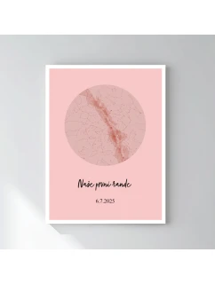 Personalizovaný plakát v rámu - 30x40 - hvězdná mapa