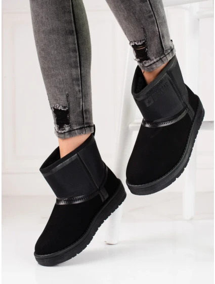 Originální dámské černé  sněhule bez podpatku