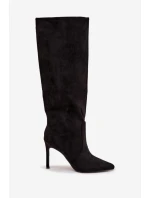 Kozačky na podpatku model 220514 Step in style Kozačky na podpatku model 220514 Step in style