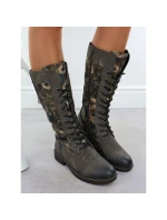 Dámské nepromokavé šněrovací boty šedé model 21905850 - Rieker Dámské nepromokavé šněrovací boty šedé model 21905850 - Rieker