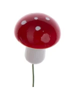 DEKORATIVNÍ HOUBA MUCHOMŮRKA NA DRÁTĚ 16KS DEKORATIVNÍ HOUBA MUCHOMŮRKA NA DRÁTĚ 16KS