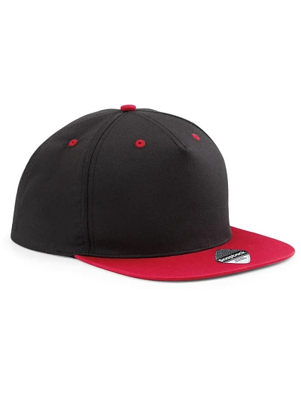 Beechfield B 610C 5 panelová Snapback kontrastní kšiltovka 53.610C black/classic red Beechfield B 610C 5 panelová Snapback kontrastní kšiltovka 53.610C black/classic red