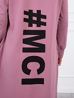 Tmavě růžová bunda s potiskem