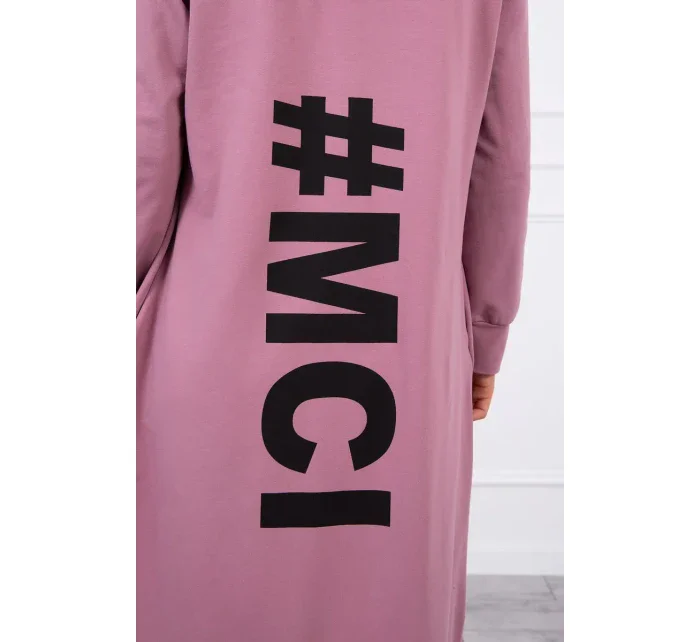 Tmavě růžová bunda s potiskem