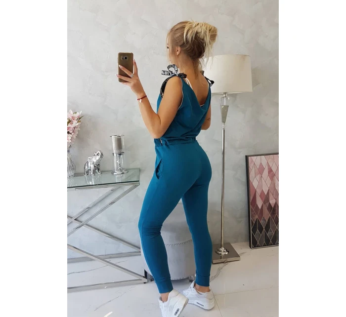 Kalhoty/oblek s nápisem selfie marine