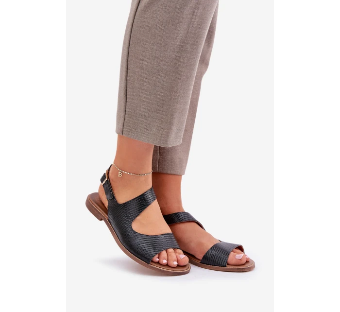 Kožené Sandály Na S Lewski Černé model 21682382 - Boto Kožené Sandály Na S Lewski Černé model 21682382 - Boto