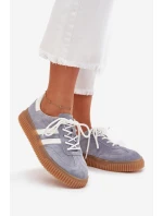 Semišové dámské sneakersy na platformě modré Marisae