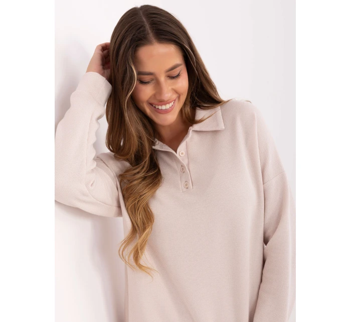 Bluzka LK BZ model 21421304 jasny beżowy - FPrice Bluzka LK BZ model 21421304 jasny beżowy - FPrice