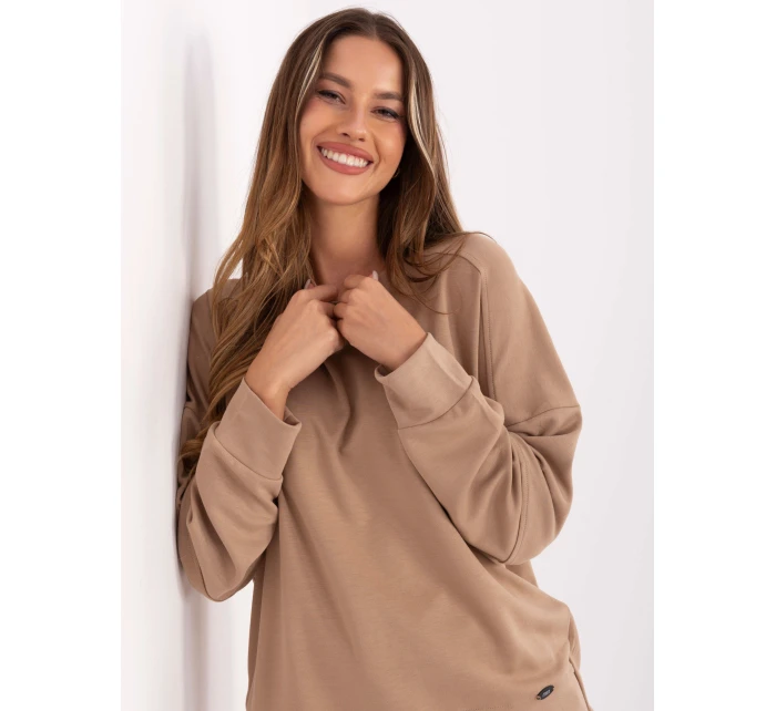 Bluzka RV BZ model 21406696 ciemny bezowy - FPrice Bluzka RV BZ model 21406696 ciemny bezowy - FPrice
