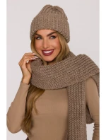model 21417242 Žebrovaná čepice béžová - Moe