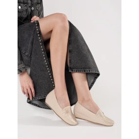 Exkluzívní  polobotky dámské hnědé ukryta koturna